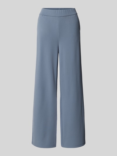 Produktfoto, Hose mit weitem Bein und Gesäßtaschen von Zero, niebieski materiał z domieszką stretchu, krój z szeroką nogawką, tylne kieszenie, szerokość w rozmiarze 36: 35 cm, długość nogawki wewnętrznej w rozmiarze 36: 71 cm