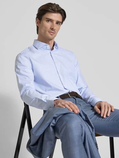 Jake*s Slim Fit Business-Hemd mit Knopfleiste Bleu 3