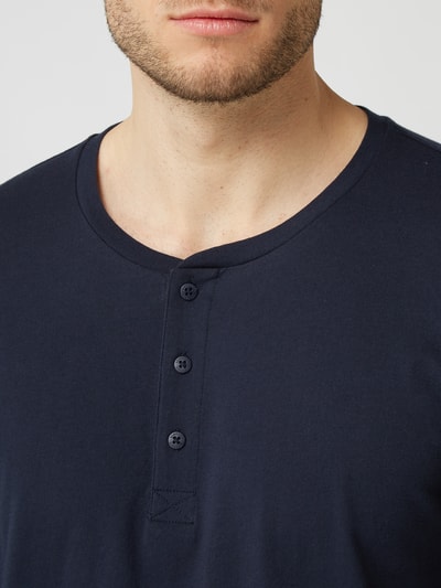 Schiesser Serafino-Shirt aus Baumwolle Marine 3