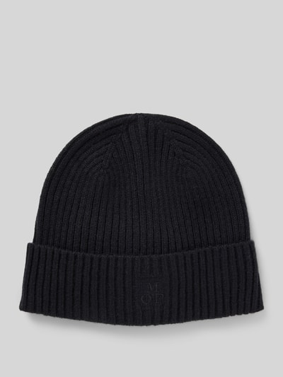 Marc O'Polo Leichter Beanie aus reinem Kaschmir mit Ripp-Struktur Black 1