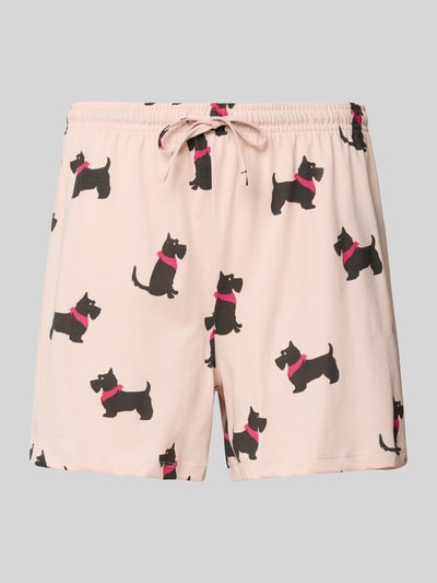 Jake*s Casual Pyjama-Hose mit elastischem Bund und Tunnelzug Hellrosa 1