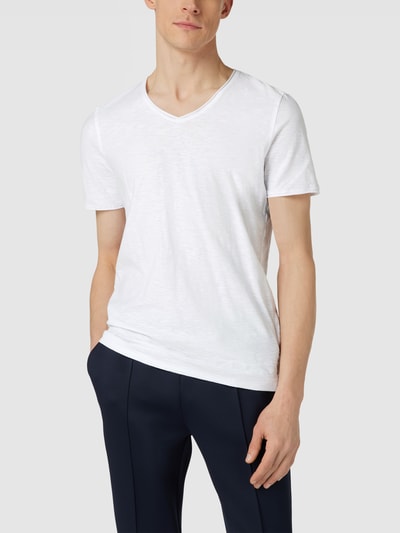 MCNEAL T-Shirt mit geripptem Rundhalsausschnitt Weiß 4