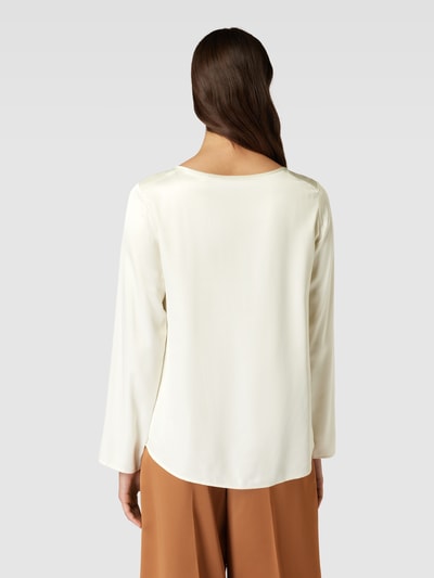 Marc O'Polo Blousehirt van viscose in zwart Offwhite - 5