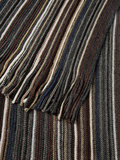 Christian Berg Men Schal mit Streifenmuster und Fransen Marine 2