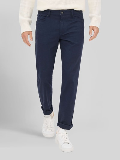Brax Regular Fit Chino aus Baumwoll-Mix mit Viskose-Anteil Modell 'Wool Look Flex' Marine 4