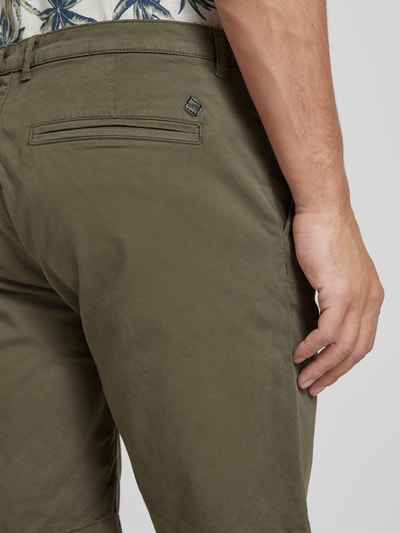 Casual Friday Chino-Shorts mit Eingrifftaschen Oliv 3