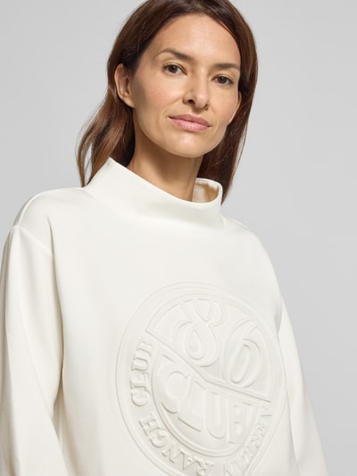monari Sweatshirt mit Strukturmuster Offwhite 3