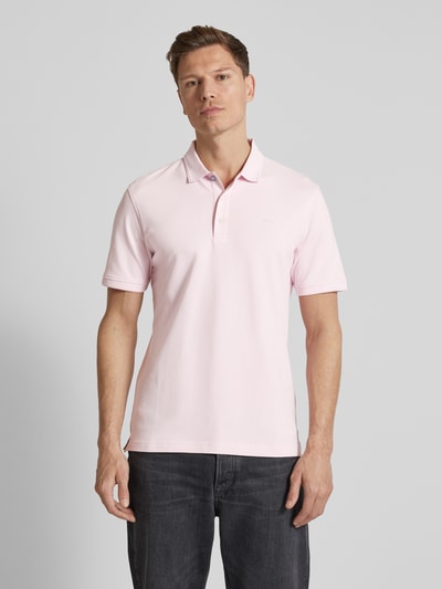 Brax Regular fit poloshirt met labelprint, model 'Pete' Rosé - 4