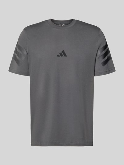 Produktfoto, Relaxed Fit T-Shirt aus reiner Baumwolle von adidas Sportswear, Optik: Unifarben, Jersey-Struktur, Logo-Print, Rundhals, Kurzarm