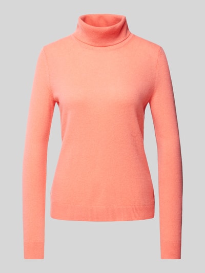 Christian Berg Woman Rollkragenpullover mit gerippten Abschlüssen Apricot 2