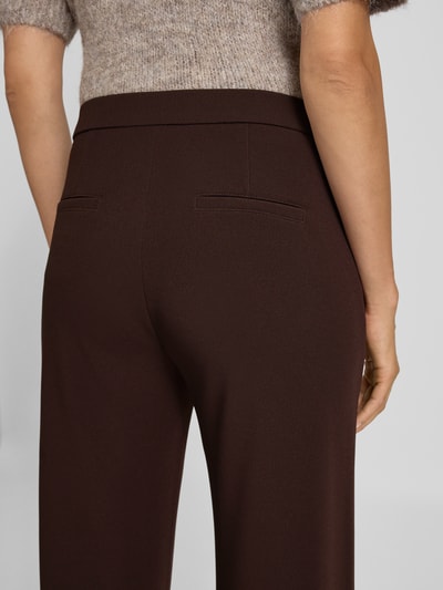 Raffaello Rossi Spodnie z szeroką nogawką i wpuszczanymi kieszeniami model ‘Palina’ Ciemnobrązowy 3