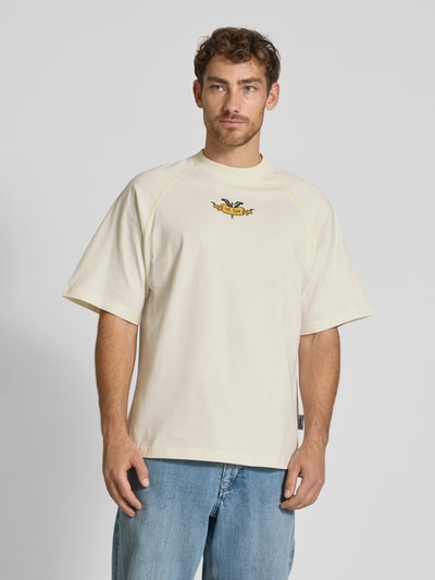 CARLO COLUCCI Oversized T-Shirt mit Label-Print Offwhite 4