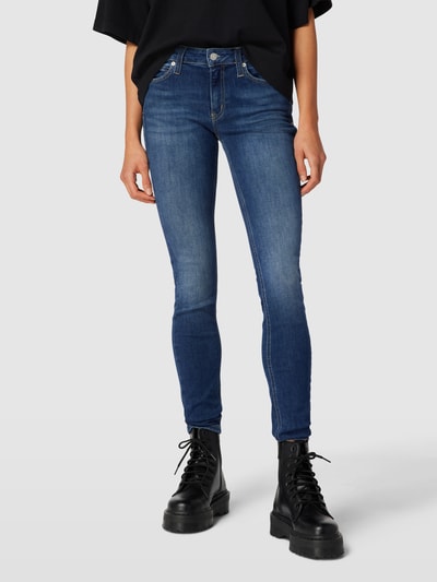 Calvin Klein Jeans Jeansy o kroju skinny fit z 5 kieszeniami Jeansowy niebieski melanż 4