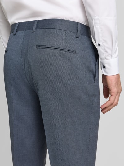 BOSS Spodnie garniturowe o kroju regular fit z mieszanka żywej wełny model 'Leon' Niebieski 3