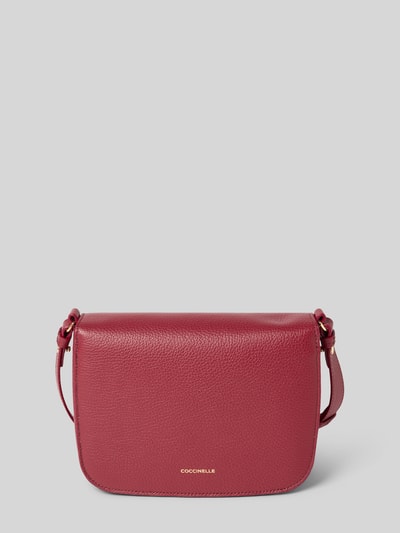 Coccinelle Torba na ramię z aplikacją z logo Bordowy 4