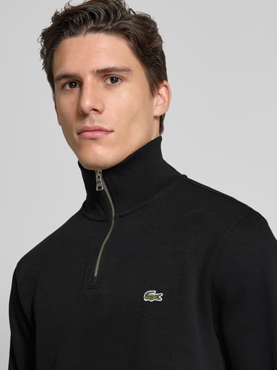 Lacoste Sweatshirt mit Troyer-Kragen Black 3