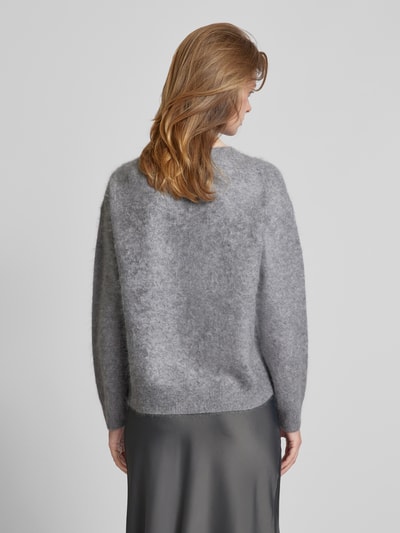 Windsor Kasjmier pullover met boothals Middengrijs gemêleerd - 5