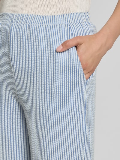 Vila Stoffen broek met elastische band, model 'STRIPLO' Koningsblauw - 3