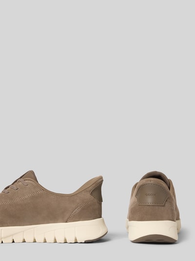 Geox Leren sneakers met labeldetail, model 'FLEXTRIDE PLUS' Taupe - 2