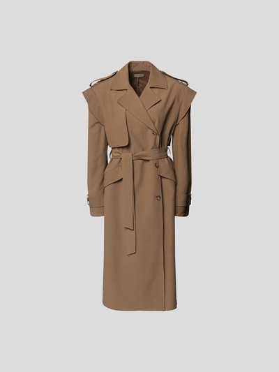 The Mannei Trenchcoat mit Reverskragen Mittelbraun 2