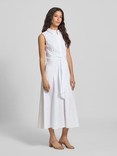 Oui Sukienka midi z wiązanym detalem Złamany biały 1