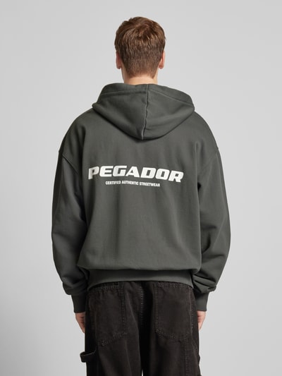 Pegador Oversized sweatjack met labelprint Antraciet - 5