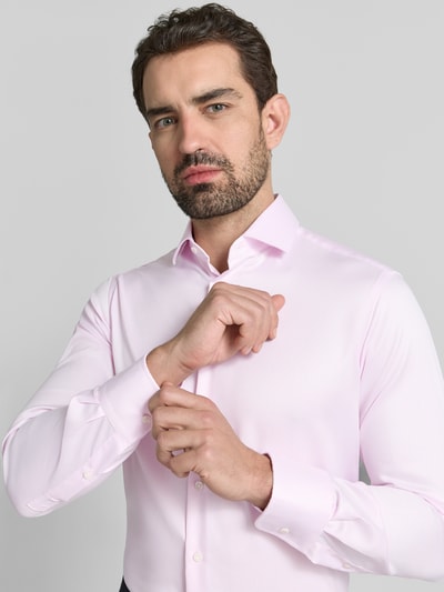 Christian Berg Men Regular fit zakelijk overhemd van katoen met haaikraag Lichtroze - 3