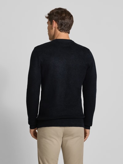 Casual Friday Regular fit gebreide pullover met ronde hals, model 'Heine' Donkerblauw - 5