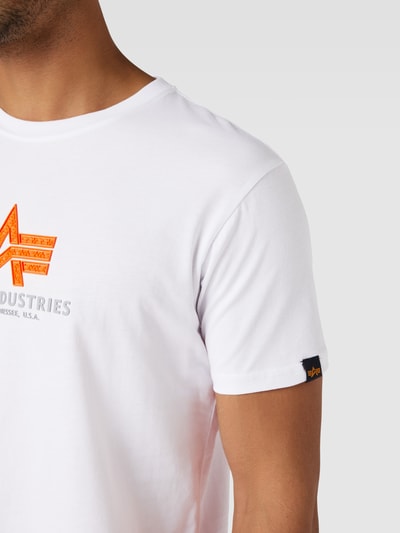 Alpha Industries T-shirt met labelprint Wit - 3