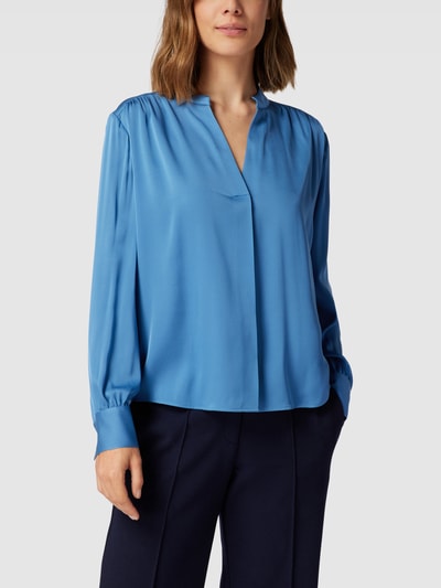 BOSS Black Women Bluse mit V-Ausschnitt Modell 'Banora' Bleu 4