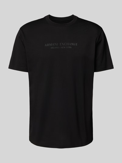 ARMANI EXCHANGE T-shirt z nadrukiem z logo Czarny 2