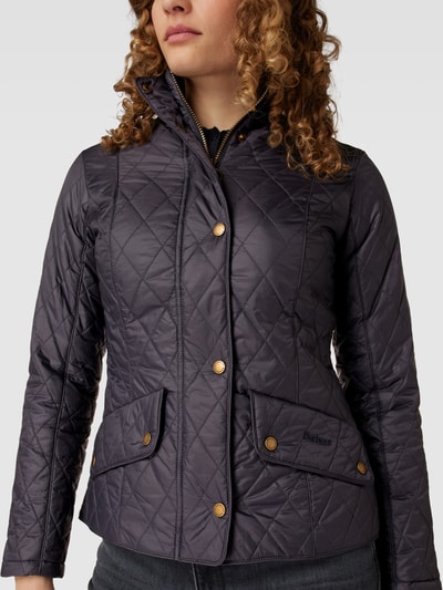 Barbour Gewatteerd jack met drukknoopsluiting, model 'Cavalry' Marineblauw - 3