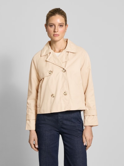 s.Oliver RED LABEL Relaxed Fit Cabanjacke mit Raglanärmeln und Streifenfutter Beige 4