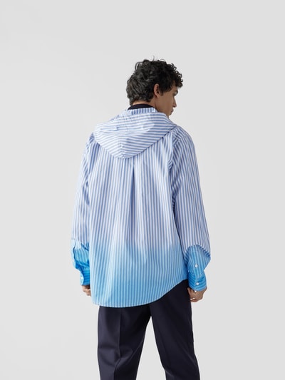 Marni Oversized Freizeithemd mit Kapuze Blau 5