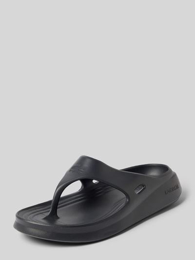 Lacoste Flip Flops mit Label-Prägung Anthrazit 1