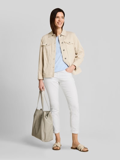 Tom Tailor Tapered Hose aus Baumwoll-Mix mit Tunnelzug Offwhite 1