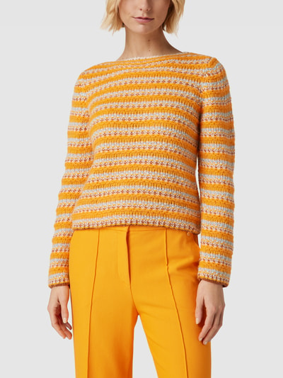 Marc Cain Gebreide pullover met all-over motief Oranje - 4