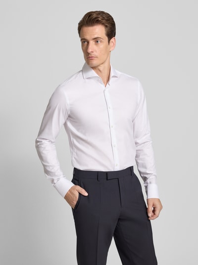 BOSS Koszula biznesowa o kroju slim fit z bardzo długim rękawem model ‘HANK’ Biały 4