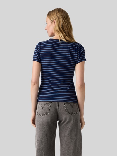 Levi's® Slim Fit T-Shirt aus Baumwoll-Mix mit Logo-Stitching Dunkelblau 5