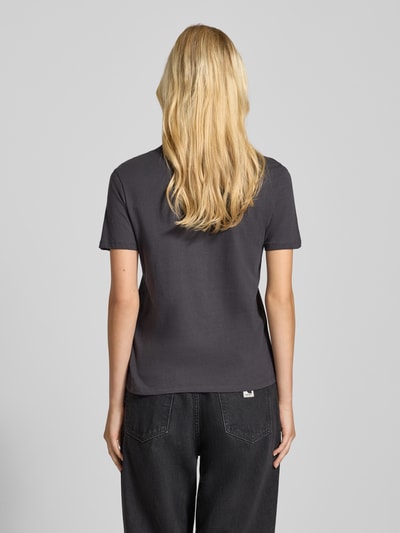 Only T-shirt o kroju regular fit z czystej bawełny model ‘KITA LUNA’ Antracytowy melanż 5