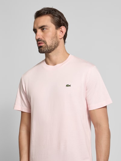 Lacoste Regular fit T-shirt van puur katoen Roze - 3