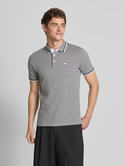 Jack & Jones Regular Fit Poloshirt mit Knopfleiste Modell 'PAULOS' Hellgrau 4