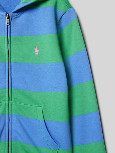 Polo Ralph Lauren Teens Sweatjack met labelstitching Groen - 2