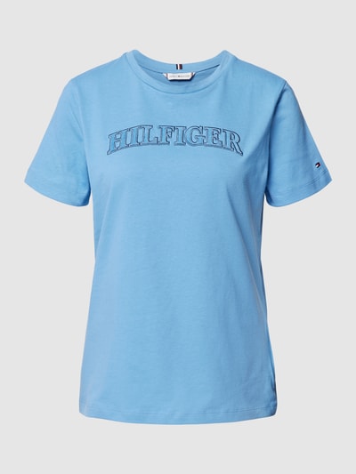 Tommy Hilfiger T-Shirt mit Label-Stitching Hellblau 2