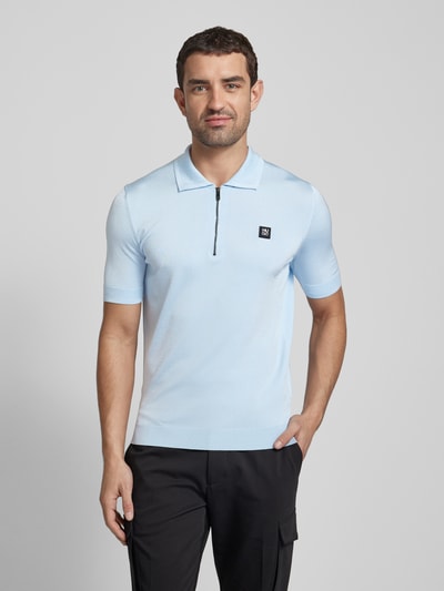 HUGO Regular Fit Poloshirt mit Label-Patch Modell 'Sayfong' Sky 4