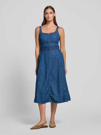 Tommy Hilfiger Fit and Flare denimjurk van puur katoen Bleu gemêleerd - 4