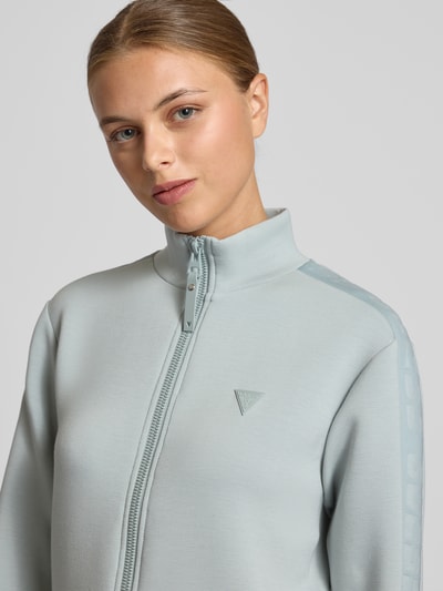 Guess Activewear Sweatjack met labelapplicatie, model 'NEW ALLIE' Middengrijs - 3