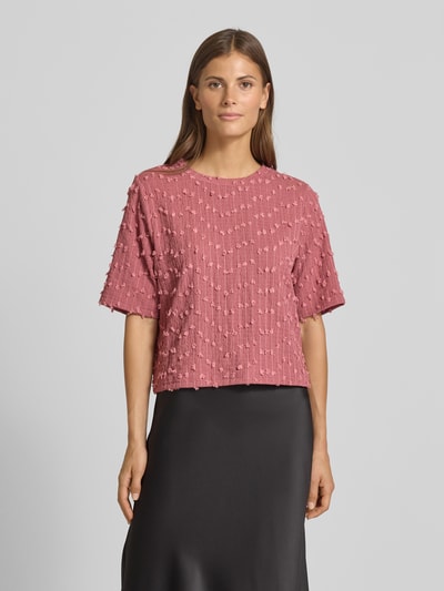 Jake*s Collection T-Shirt mit Zierbesatz Altrosa 4