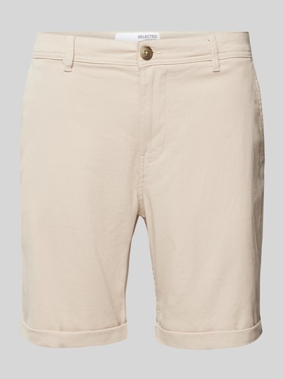 SELECTED HOMME Slim Fit Bermudas in unifarbenem Design Modell 'LUTON' Sand 2