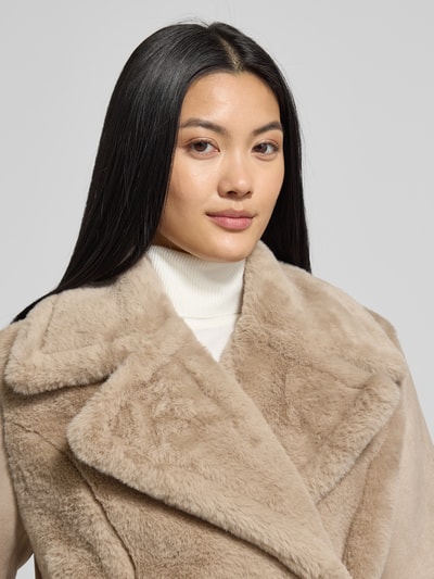 comma Kurtka ze sztucznego futra Piaskowy 3